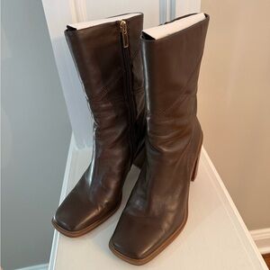 🌟Franco Sarto Dark Brown Leather Boots